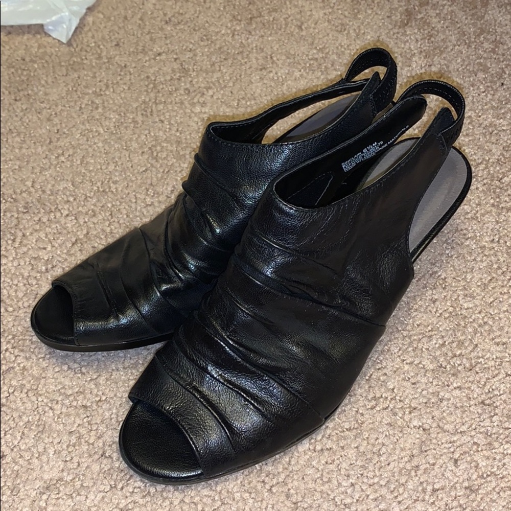 Black BareTraps low heels strap backs